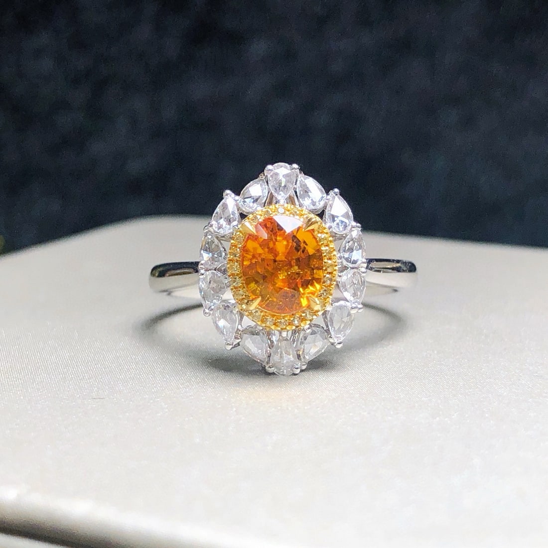 14k Gold 1.37 Ctw Natural Sapphire & Diamond Ring - 3