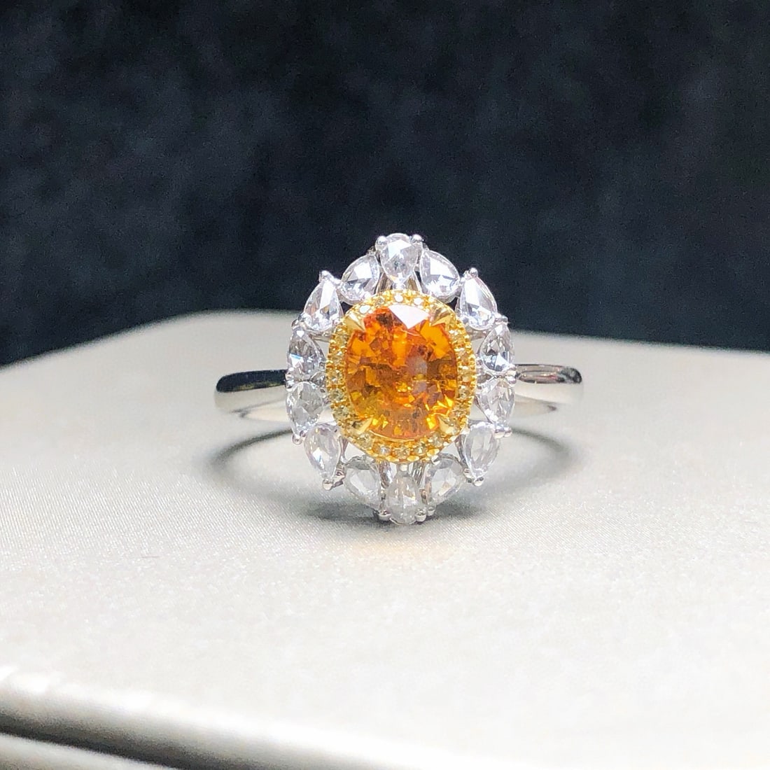 14k Gold 1.37 Ctw Natural Sapphire & Diamond Ring - 4