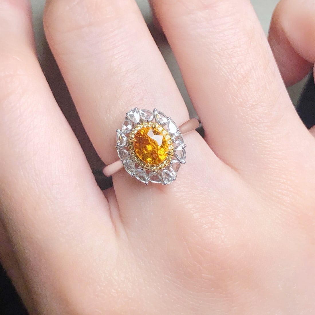 14k Gold 1.37 Ctw Natural Sapphire & Diamond Ring - 6