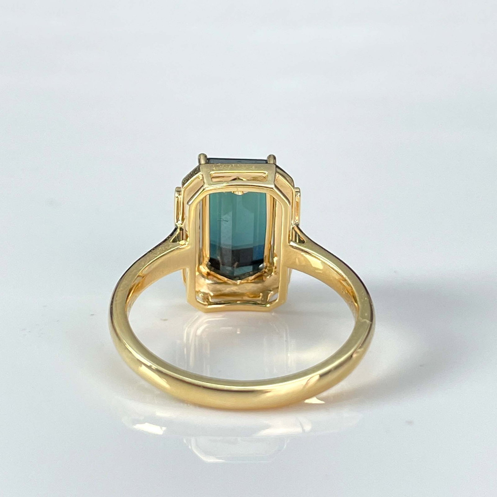 14k Gold 3.0 Ct Natural Tourmaline & Diamond Ring - 6