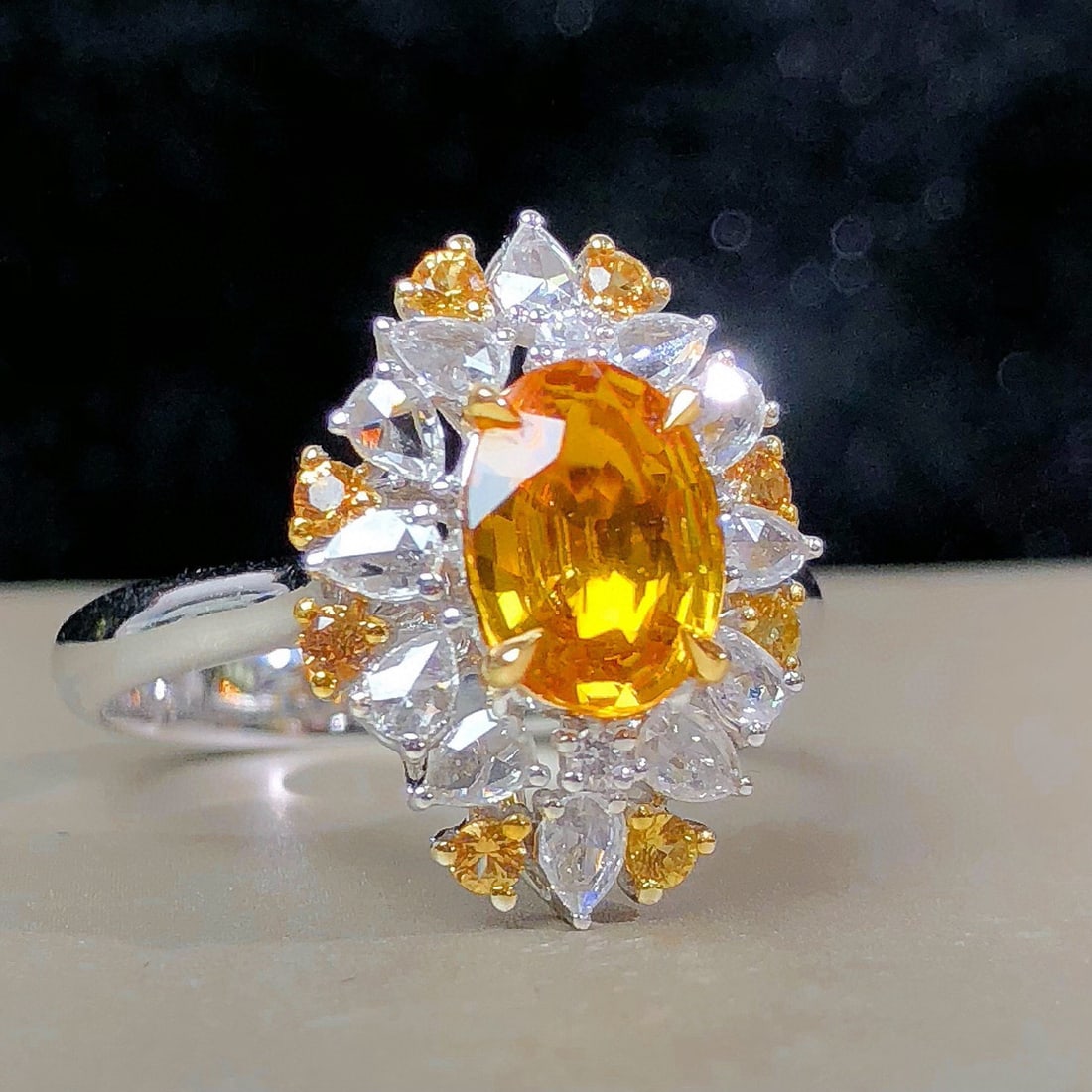 14k Gold 1.46 Ctw Natural Sapphire & Sapphire Ring - 2