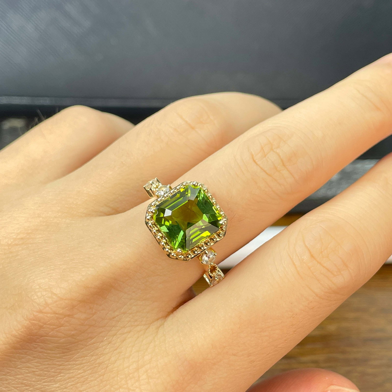 14k Gold 3.86 Ctw Natural Tourmaline & Sapphire Ring - 3