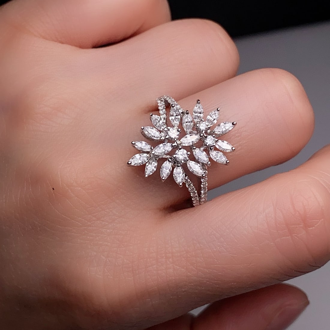 14k Gold 1.35 Ct Natural H Diamond Ring - 2