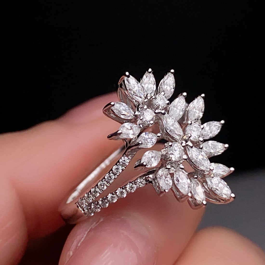 14k Gold 1.35 Ct Natural H Diamond Ring - 4