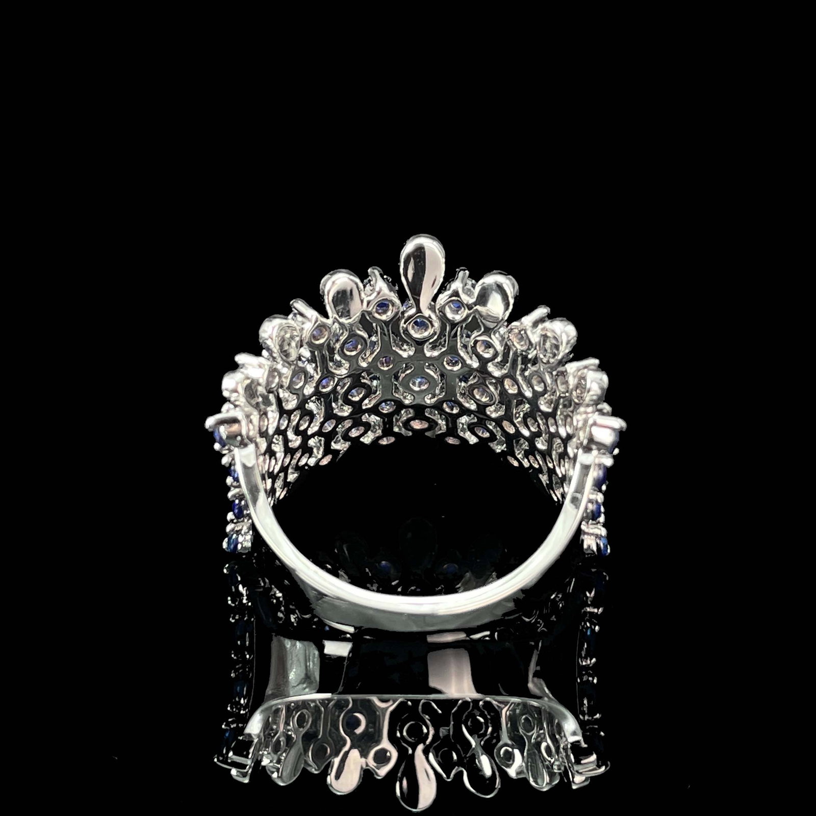 14k Gold 3.10 Ctw Natural Sapphire & Diamond Ring - 5