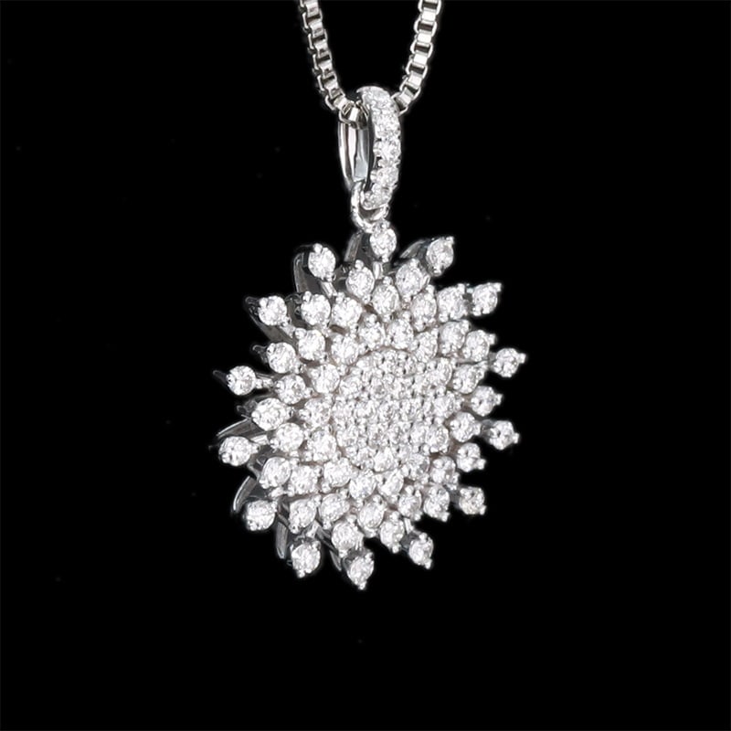 14k Gold 0.6 Ct Natural H Diamond Pendant( Without Chain ) - 2