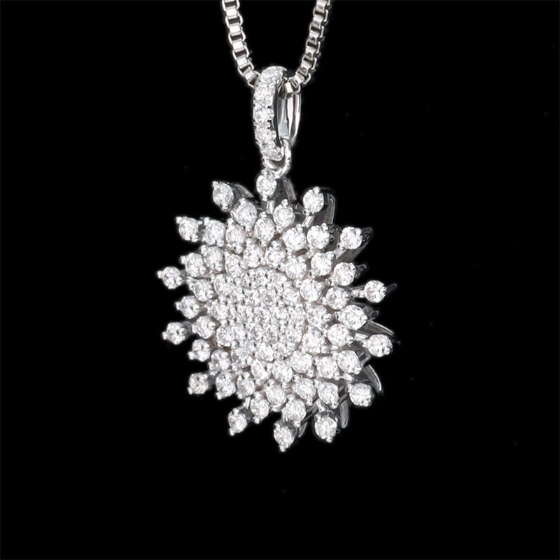 14k Gold 0.6 Ct Natural H Diamond Pendant( Without Chain ) - 3