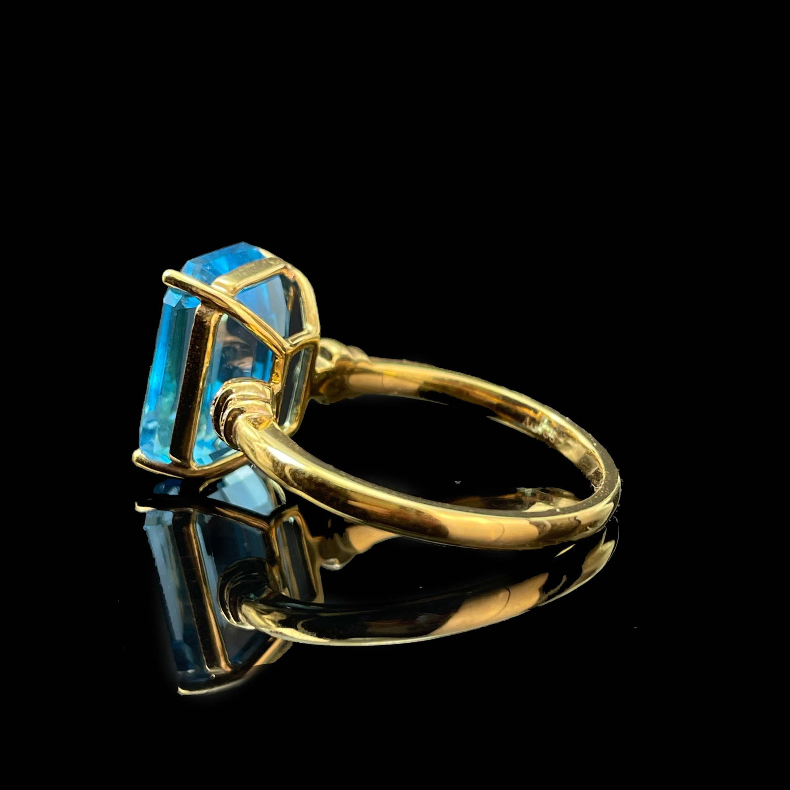 14k Gold 7.58 Ctw Natural Topaz & Diamond Ring - 5