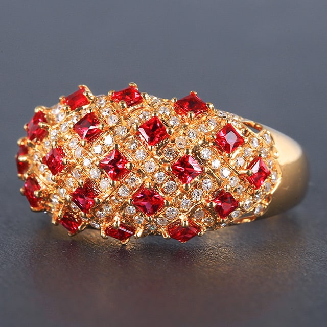 14k Gold 1.27 Ctw Natural Ruby & Diamond Ring - 2