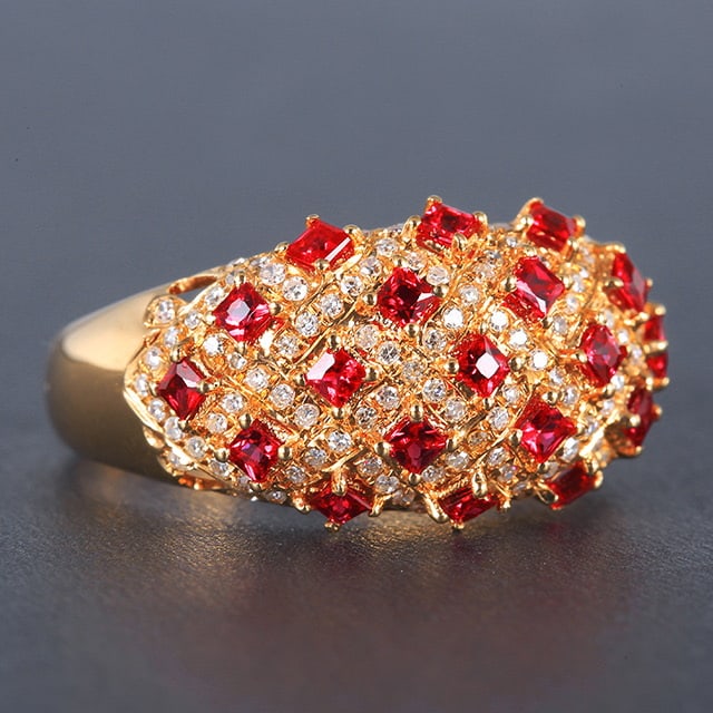 14k Gold 1.27 Ctw Natural Ruby & Diamond Ring - 3