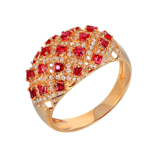 14k Gold 1.27 Ctw Natural Ruby & Diamond Ring - 5