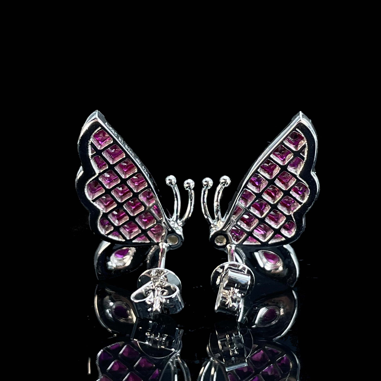 14k Gold 2.26 Ctw Natural Ruby & Diamond Earrings - 5