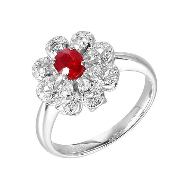 14k Gold 0.87 Ctw Natural Ruby & Diamond Ring/pendant( Without Chain ) - 6