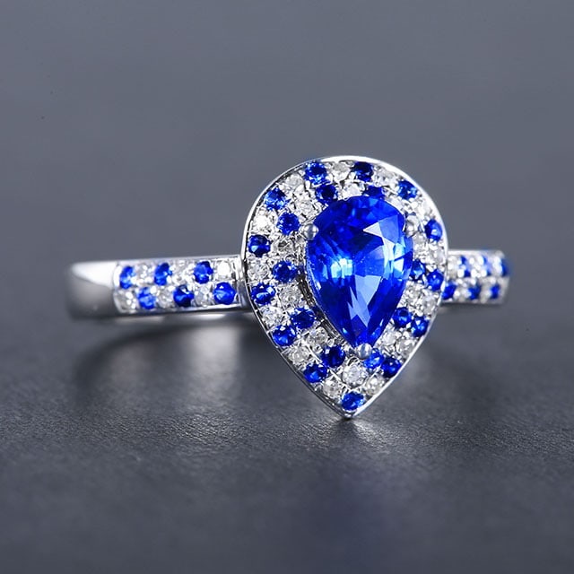 14k Gold 1.06 Ctw Natural Sapphire & Diamond Ring - 3