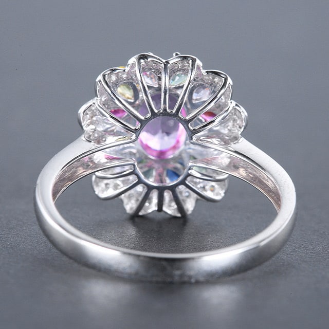 14k Gold 2.07 Ctw Natural Sapphire & Diamond Ring - 4