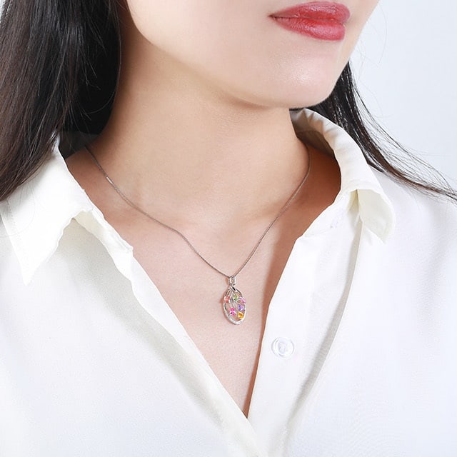 14k Gold 1.25 Ctw Natural Sapphire & Chrysoberyl & Diamond Pendant( Without Chain ) - 6