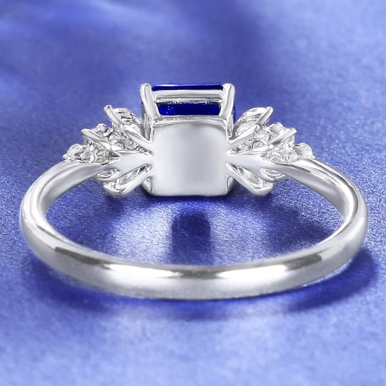 14k Gold 1.20 Ctw Natural Sapphire & Diamond Ring - 4