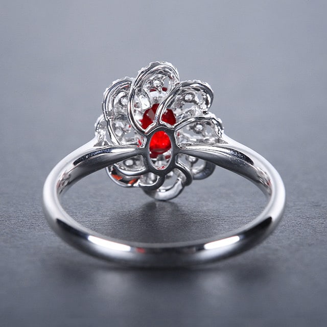 14k Gold 1.07 Ctw Natural Ruby & Diamond Ring - 4
