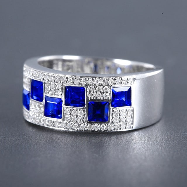 14k Gold 1.49 Ctw Natural Sapphire & Diamond Ring - 2