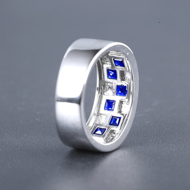 14k Gold 1.49 Ctw Natural Sapphire & Diamond Ring - 4