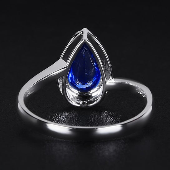 14k Gold 1.52 Ctw Natural Sapphire & Diamond Ring - 4