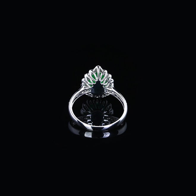 14k Gold 1.64 Ctw Vivid Green Natural Emerald & Diamond Ring - 4