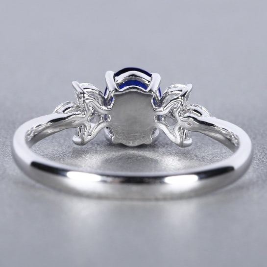 14k Gold 1.10 Ctw Natural Sapphire & Diamond Ring - 3