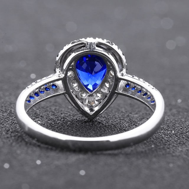 14k Gold 1.34 Ctw Natural Sapphire & Diamond Ring - 3