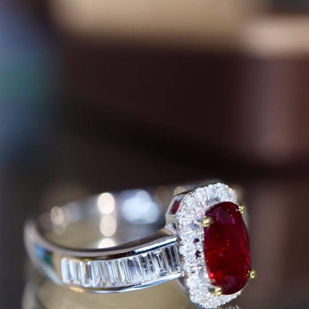 14k Gold 1.00 Ctw Natural Ruby & Diamond Ring - 2