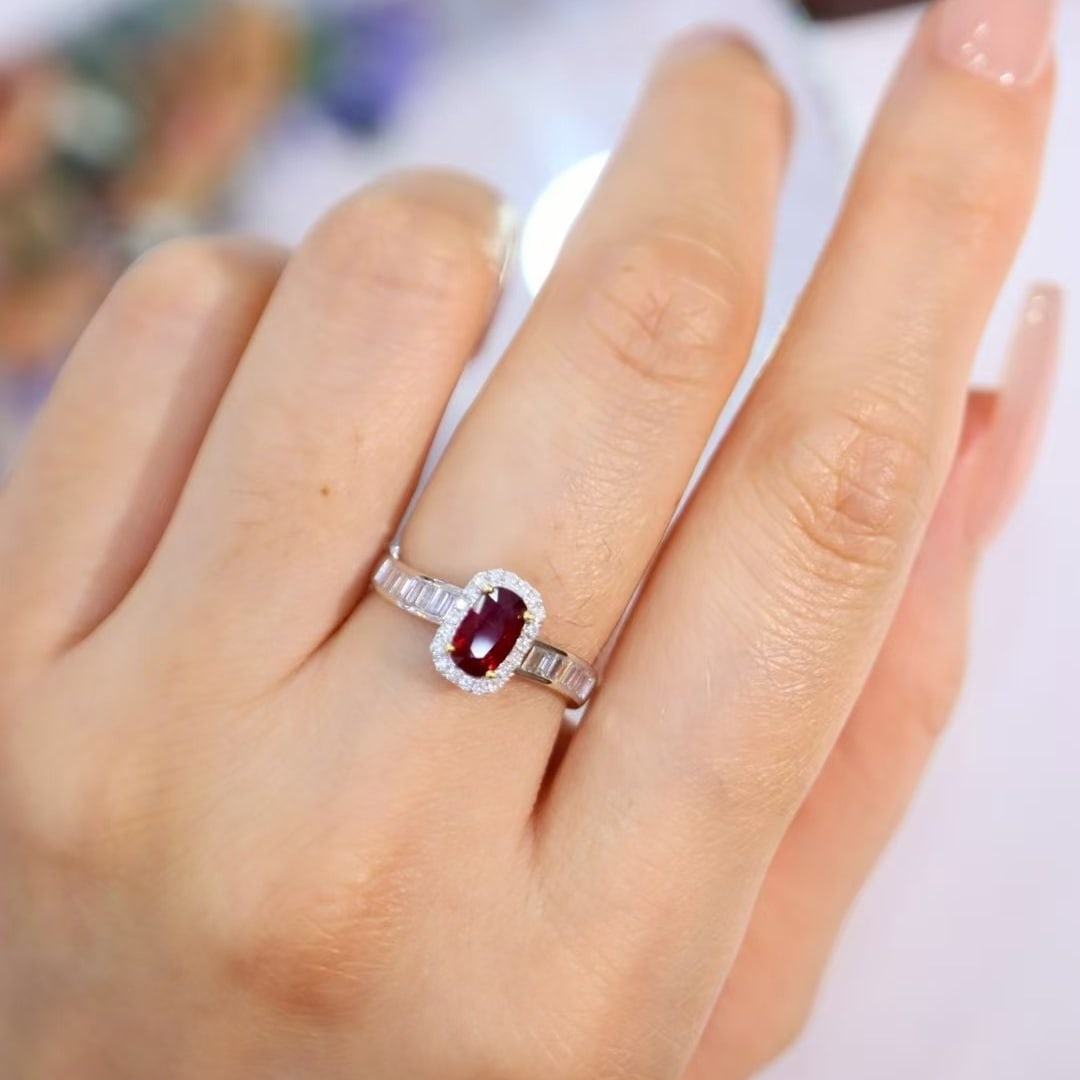 14k Gold 1.00 Ctw Natural Ruby & Diamond Ring - 3