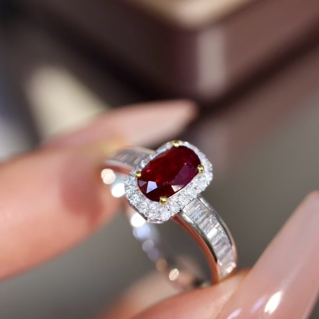 14k Gold 1.00 Ctw Natural Ruby & Diamond Ring - 5