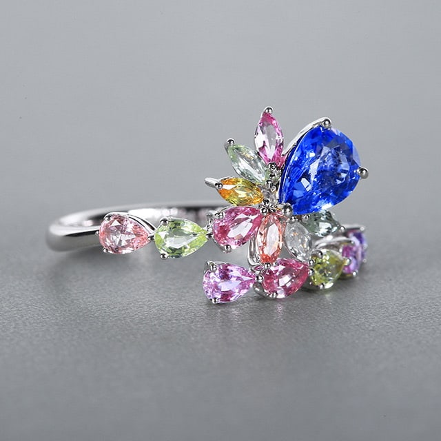 14k Gold 2.15 Ctw Natural Sapphire & Sapphire Ring - 2