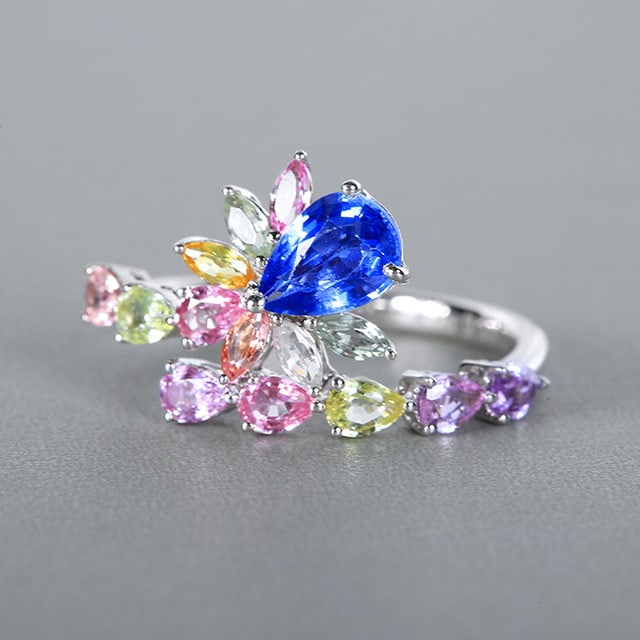 14k Gold 2.15 Ctw Natural Sapphire & Sapphire Ring - 3