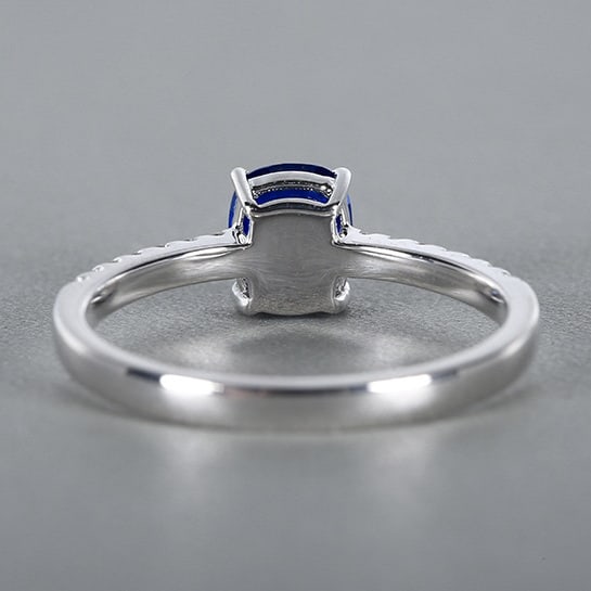 14k Gold 1.24 Ctw Natural Sapphire & Diamond Ring - 4