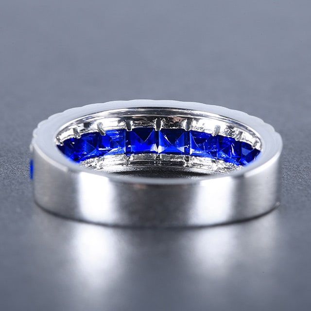 14k Gold 1.62 Ctw Natural Sapphire & Diamond Ring - 4