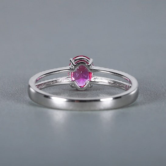 14k Gold 0.78 Ctw Natural Padparadscha Sapphire & Diamond Ring - 2