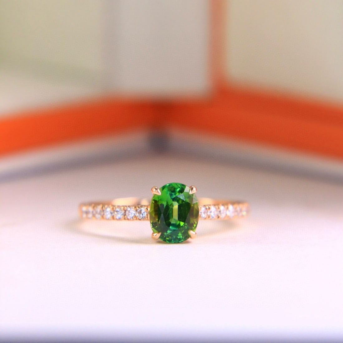 14k Gold 1.17 Ctw Natural Tourmaline & Diamond Ring - 2