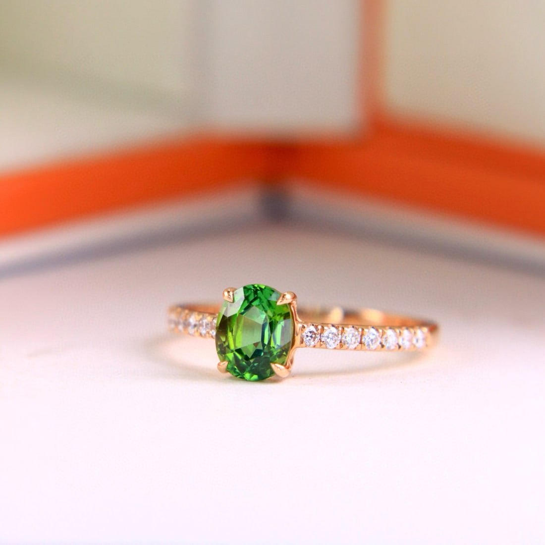 14k Gold 1.17 Ctw Natural Tourmaline & Diamond Ring - 4