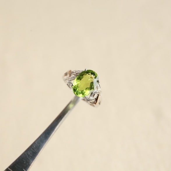14k Gold 3.5 Ct Natural Tourmaline & Diamond Ring - 4
