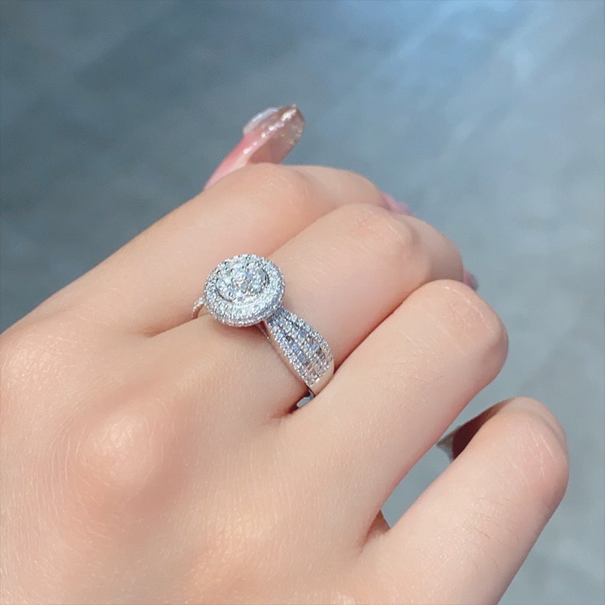 14k Gold 1 Ct Natural H Diamond Ring - 4