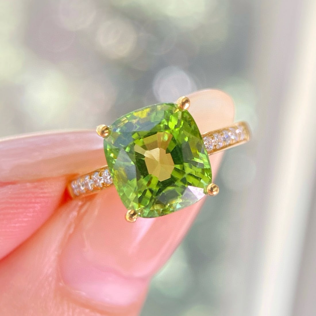 14k Gold 3.38 Ctw Natural Tourmaline & Diamond Ring - 2