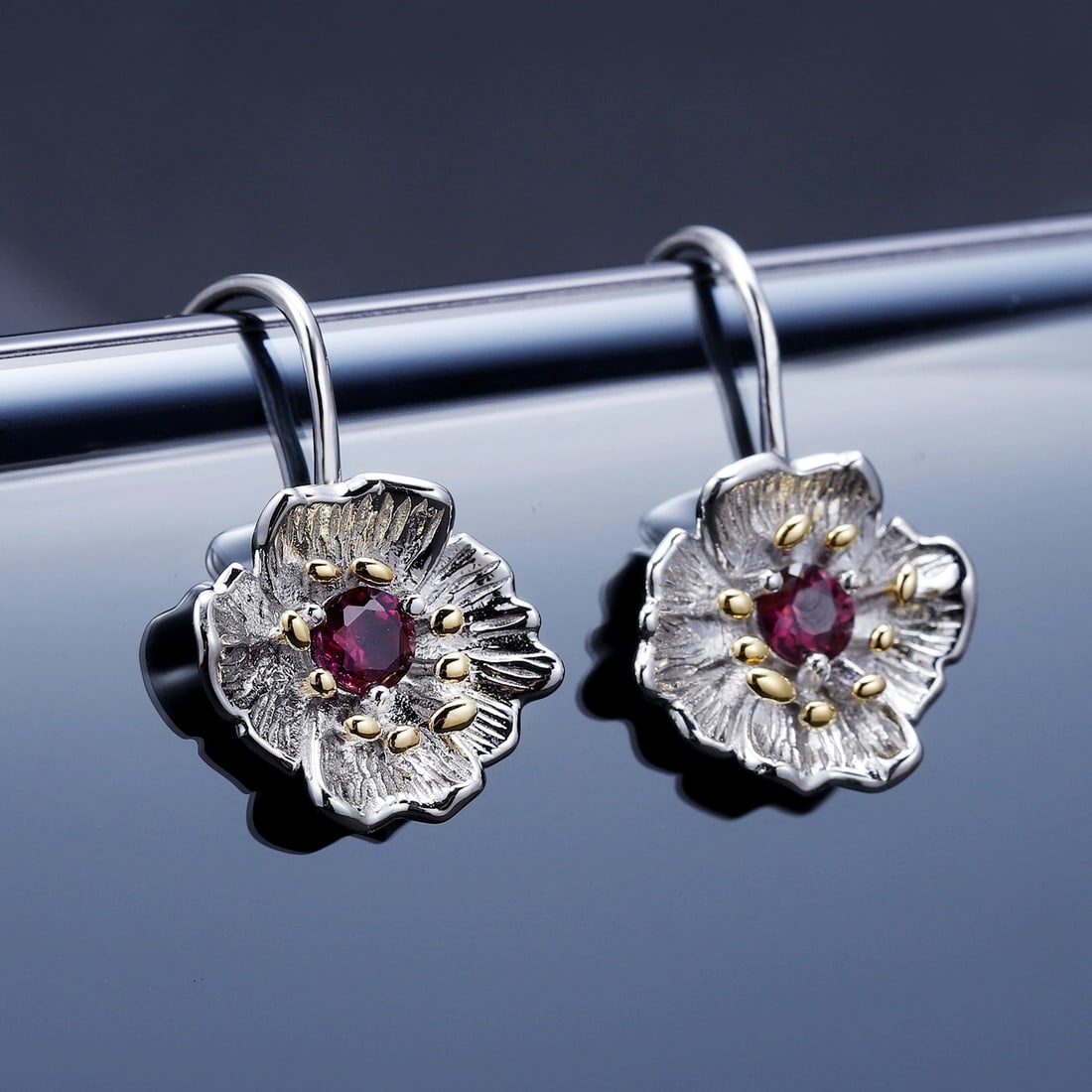 925 Sterling Silver Natural Topaz Jewelry Set - 3