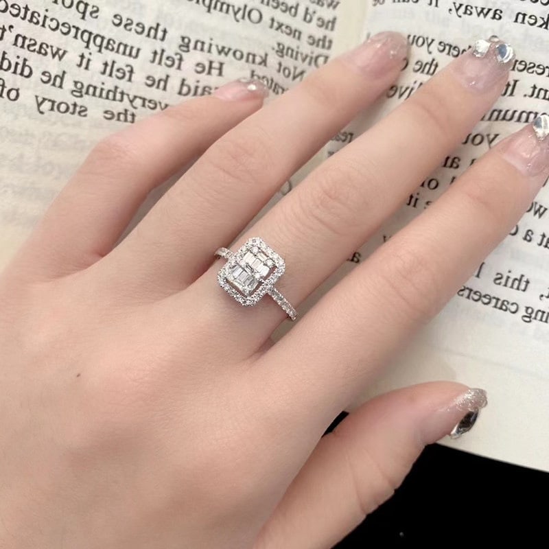 14k Gold 0.5 Ct Natural H Diamond Ring - 3