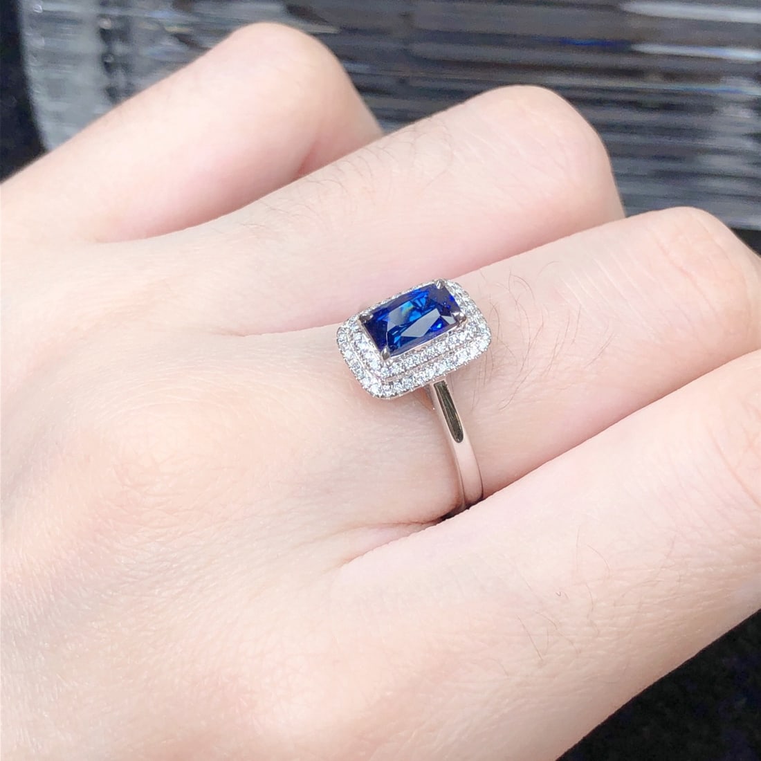 14k Gold 1.21 Ctw Natural Sapphire & Diamond Ring - 9