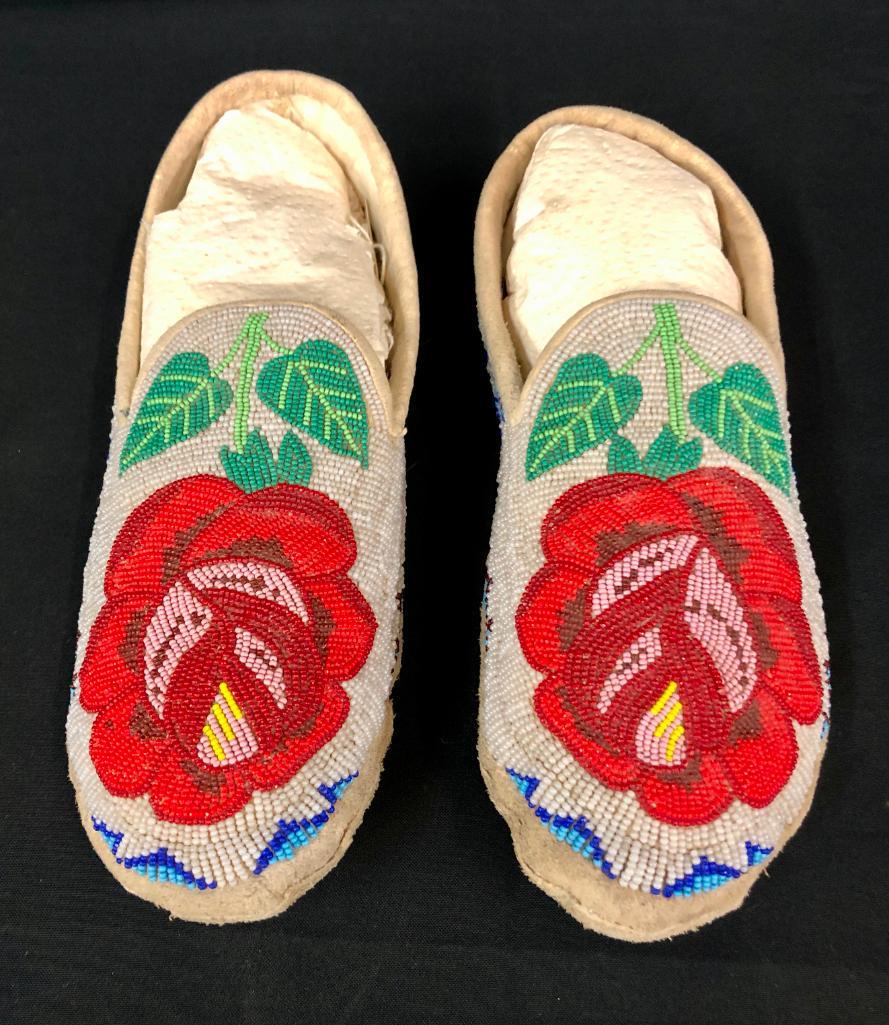 Early 1900s Crow Beaded Moccasins (1 of 6)