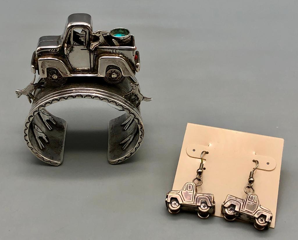 Unique Antique Truck Themed Bracelet and Earrings - Russell Lee (1 of 19)