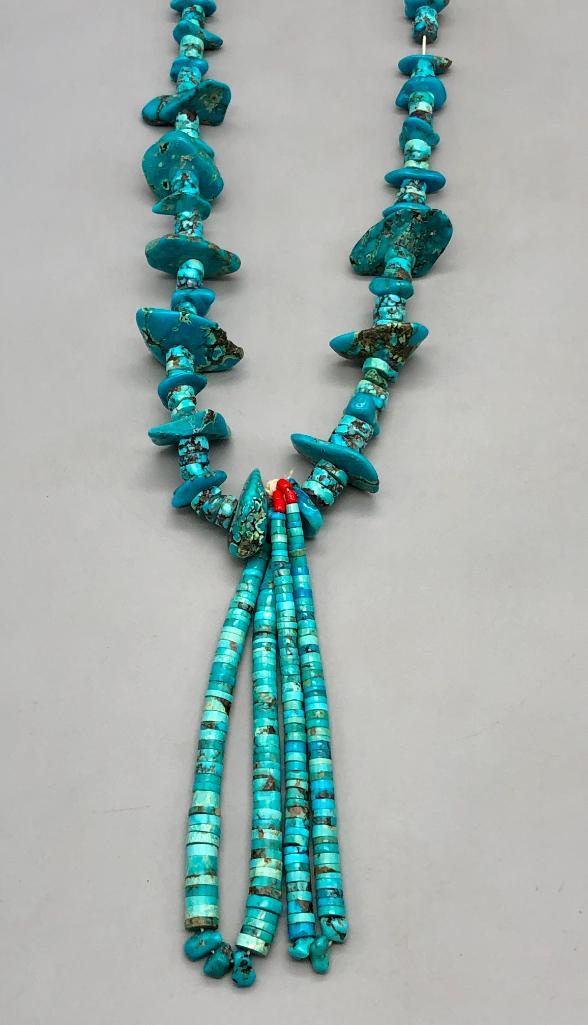 Chunky Turquoise Necklace with Joclas (1 of 13)