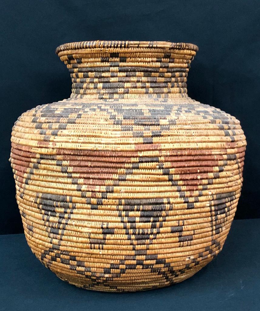 Antique Polychrome Apache Basket (1 of 15)