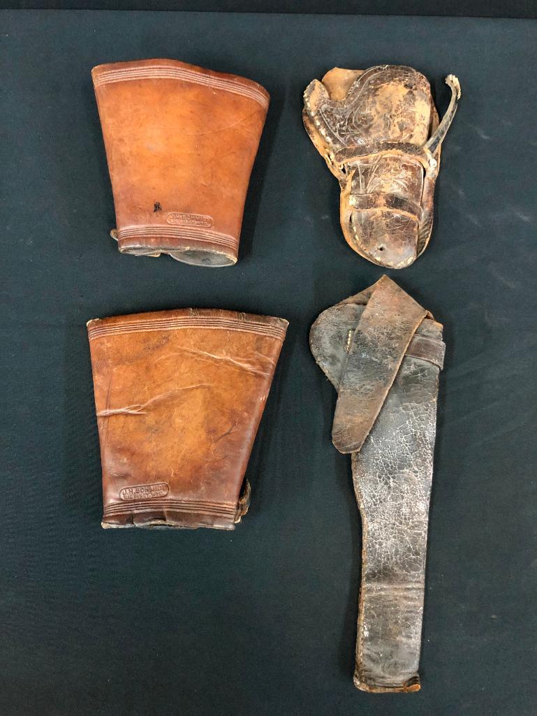 J.H. Schmidt Leather Cuffs & Two Very Old Holsters (1 of 14)