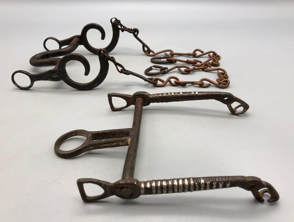 Two Antique Hand Forged Spanish Bits (1 of 8)